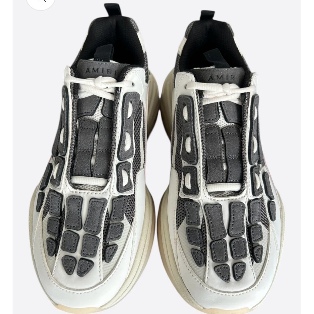 AMIRI Bone Runner Men's Black and White Low Top Sneakers